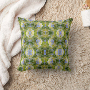 Blue Hydrangea Flower Abstract Nature    Cushion