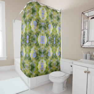 Blue Hydrangea Flower Abstract Nature   Shower Curtain