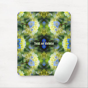 Blue Hydrangea Flower Abstract Personalised Mouse Mat