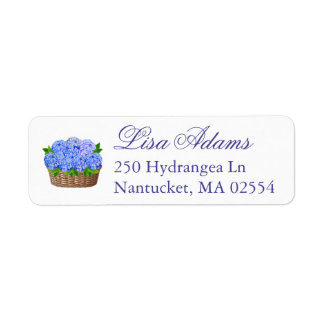 Blue Hydrangea Flower Basket Coastal Wedding Favou