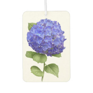 Blue Hydrangea Flower Botanical Art Design Car Air Freshener
