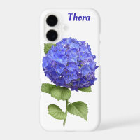 Blue Hydrangea Flower Botanical Art Personalised