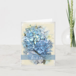 Blue Hydrangea Flower Bridesmaid Thank You Card