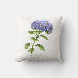 Blue Hydrangea Flower Cushion