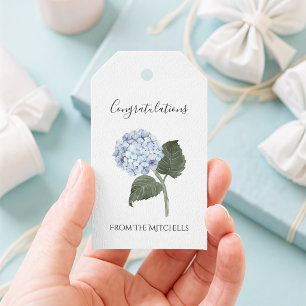 Blue Hydrangea Flower Gift Tags