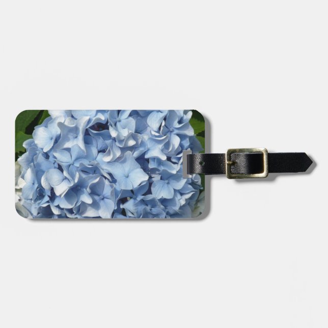 Blue Hydrangea Flower Luggage Tag (Front Horizontal)