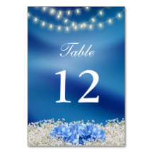 Blue Hydrangea Flower Navy Blue Wedding Table