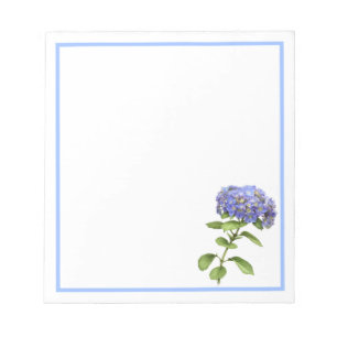 Blue Hydrangea Flower Notepad