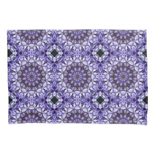 Blue Hydrangea Flower Petals Abstract Art Pattern Pillowcase