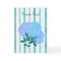 Blue Hydrangea Flower Thank You 