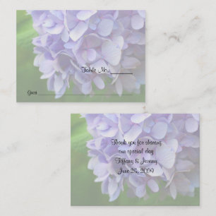 Blue Hydrangea Flower Wedding Table Place Cards