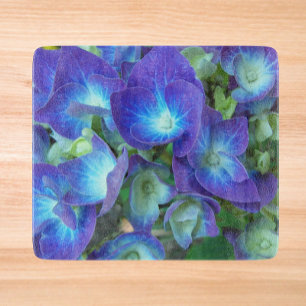 Blue Hydrangea Flowers Floral Cutting Board