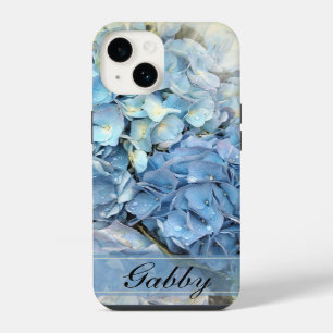 Blue Hydrangea Flowers iPhone 14 Case