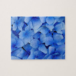 Blue Hydrangea Flowers Jigsaw Puzzle