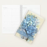 Blue Hydrangea Flowers Planner<br><div class="desc">Keep track of your appointments,  meetings and events with this pretty Blue Hydrangea Flowers Planner. Personalise it with your name or text on the front cover. This flowery custom weekly calendar features a digitally painted floral photograph of a light blue garden hydrangea flower blossom on the cover.</div>