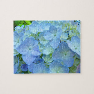 Blue Hydrangea Flowers puzzles Floral Garden