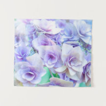 Blue hydrangea flowerss