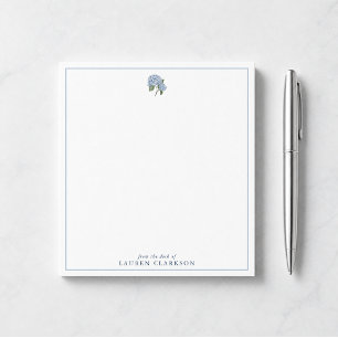 Blue Hydrangea From The Desk Notepad