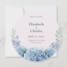 Blue Hydrangea Garden Save the Date