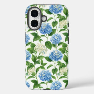Blue Hydrangea Garden   Watercolor Floral iPhone  16 Case