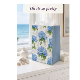 Blue Hydrangea Gift Bag | Wedding & Bridal Shower