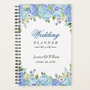Blue Hydrangea Greenery Floral Wedding Planner