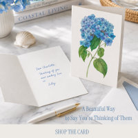 Blue Hydrangea Greeting Card | Botanical Floral