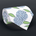 Blue Hydrangea Groomsman Classic Coastal Wedding Tie<br><div class="desc">Perfect for a New England or Southern wedding! This pattern features hand drawn hydrangeas - our most popular illustration! Certain to bring a whimsical levity to your bedroom or guest room!</div>