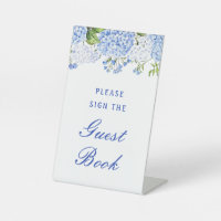 Blue Hydrangea Guest Book