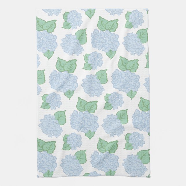 Blue Hydrangea Kitchen Towel (Vertical)