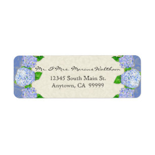 Blue Hydrangea Lace Floral Formal Elegant Business