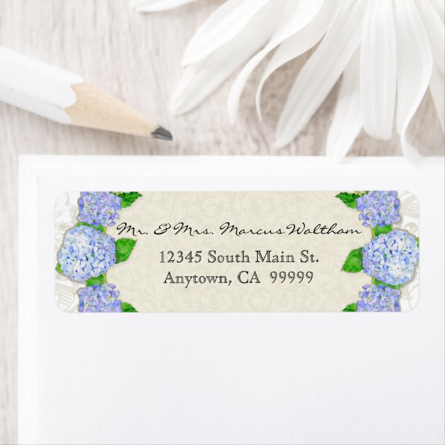 Blue Hydrangea Lace Floral Formal Elegant Business (Insitu)
