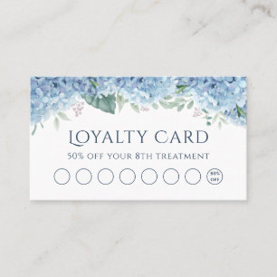 Blue Hydrangea loyalty card