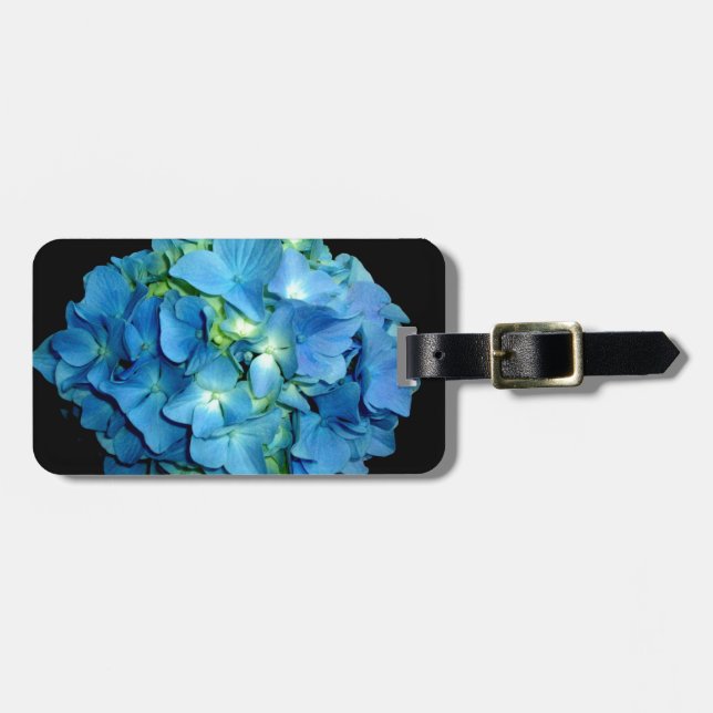 Blue Hydrangea Luggage Tag (Front Horizontal)