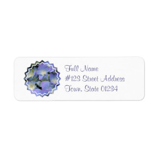Blue Hydrangea Mailing Label