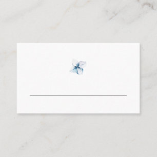 Blue Hydrangea Minimalist Wedding Place Card