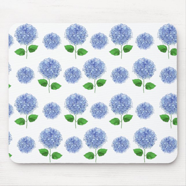 Blue Hydrangea Mouse  Pad Mouse Mat (Front)