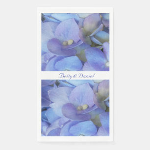 Blue hydrangea napkin