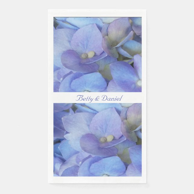 Blue hydrangea napkin (Front)
