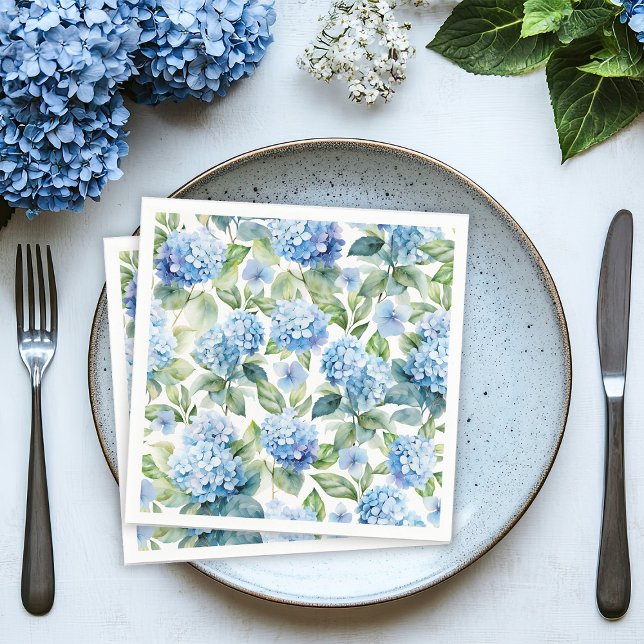 Blue Hydrangea Napkin (Creator Uploaded)