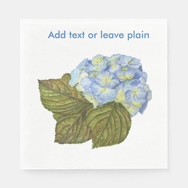 Blue Hydrangea Napkins (Front)