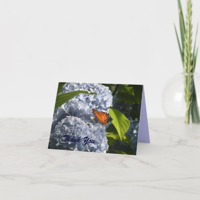 Blue Hydrangea Note Card (Front)
