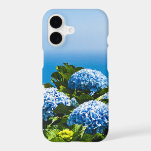 Blue Hydrangea on Gradient ocean Positano