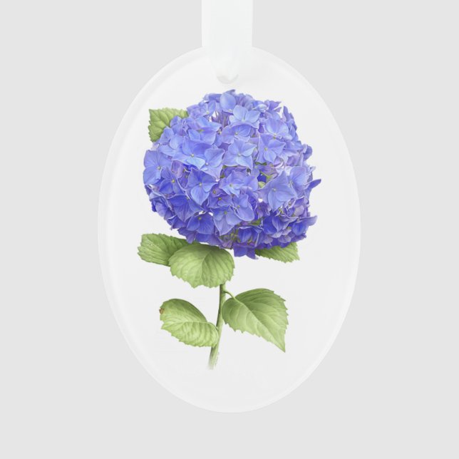 Blue Hydrangea Ornament (Front)