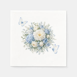 Blue Hydrangea Paper Napkins