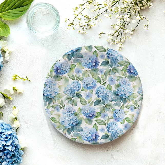 Blue Hydrangea Paper Plate (Creator Uploaded)