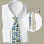 Blue Hydrangea Personalised Watercolor Tie<br><div class="desc">The 'Blue Hydrangea Personalised Watercolor Neck Tie' is a stunning accessory that captures the essence of natural beauty and personalisation, making it an ideal choice for groomsmen gifts, particularly for couples planning spring or summer garden weddings. Inspired by the lush blooms of blue hydrangeas, this necktie exudes elegance, charm, and...</div>