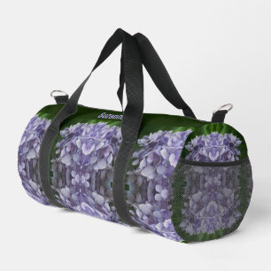 Blue Hydrangea Petals Abstract Personalised Duffle Bag