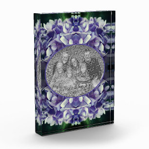 Blue Hydrangea Petals Add Your Own Photo Block