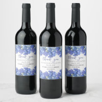 Blue Hydrangea Petals Personalised Bridal Shower